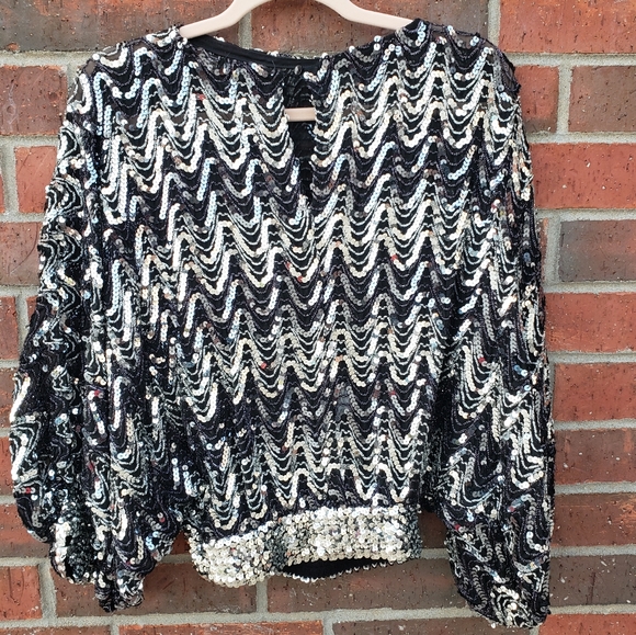 Vtg | Sequin, Sparkly Top | Sz M - Picture 3 of 5